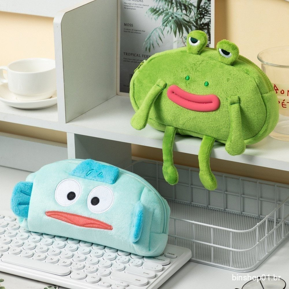 Caixa de Lápis de Palhaço Cartoon Caixa de Lápis Funny Frog Papelaria de grande capacidade Papelaria para estudantes WJ5