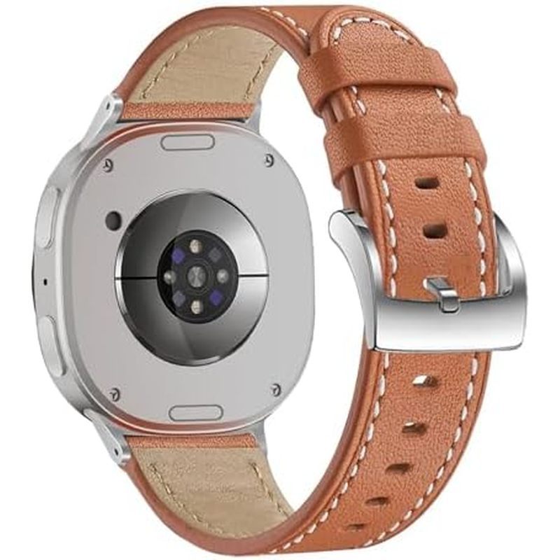 Pulseira De Couro VeveXiao One Click Compatível Com Samsung Galaxy Watch 8 40 Mm