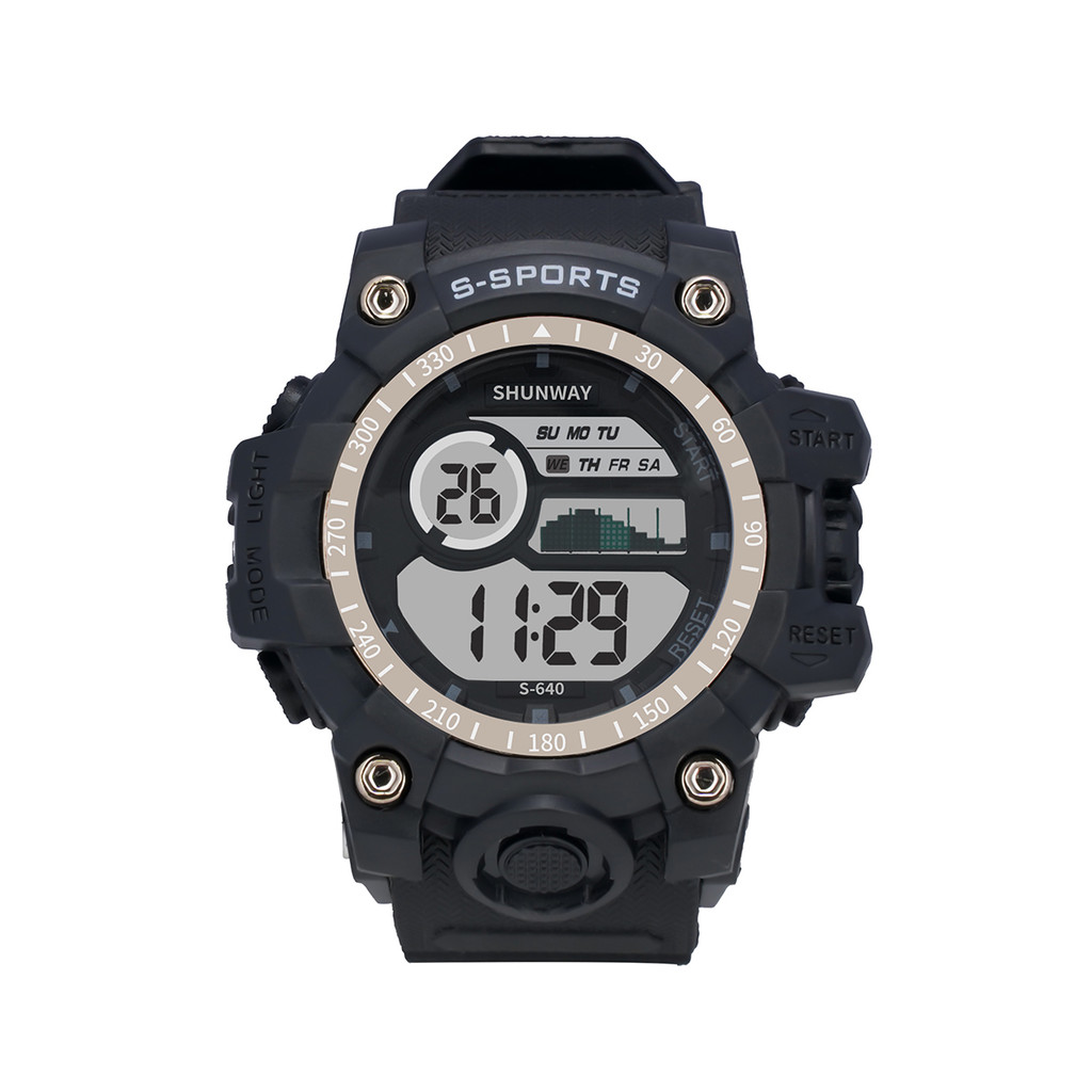 Relógio Digital Masculino Esportivo Preto moderno S640-01-1
