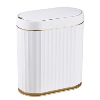 Lixeira automática com sensor ELPHECO, 2 galões, design fino, adequada para banheiros, quartos, cozinhas e escritórios, 