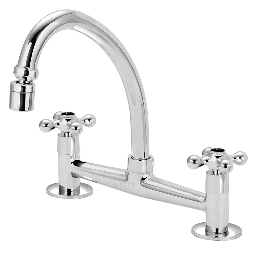 Torneira Cozinha Mesa Arejador Articulado 1/4v. Com 33 Prateado Agua Quente Fria Anti Respingo Misturador — imagem 2 de 2