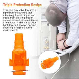 fireworksdm.br-SIP Horett Válvula de retenção de condensado de três provas, anti-refluxo, odor, ar condicionado,