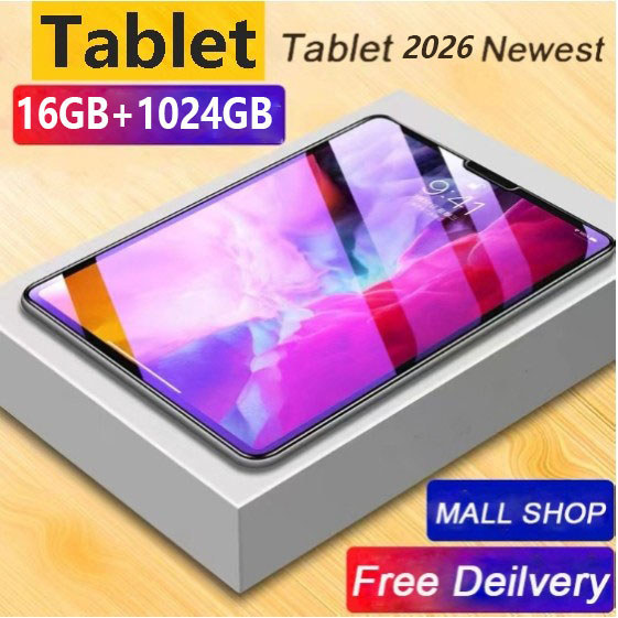 2026 Novo tablet 1024GB Android15.0 8800mah tablet 12 inch LargeScreen Dual SIM/Wifi Acompanha capa protetora e teclado