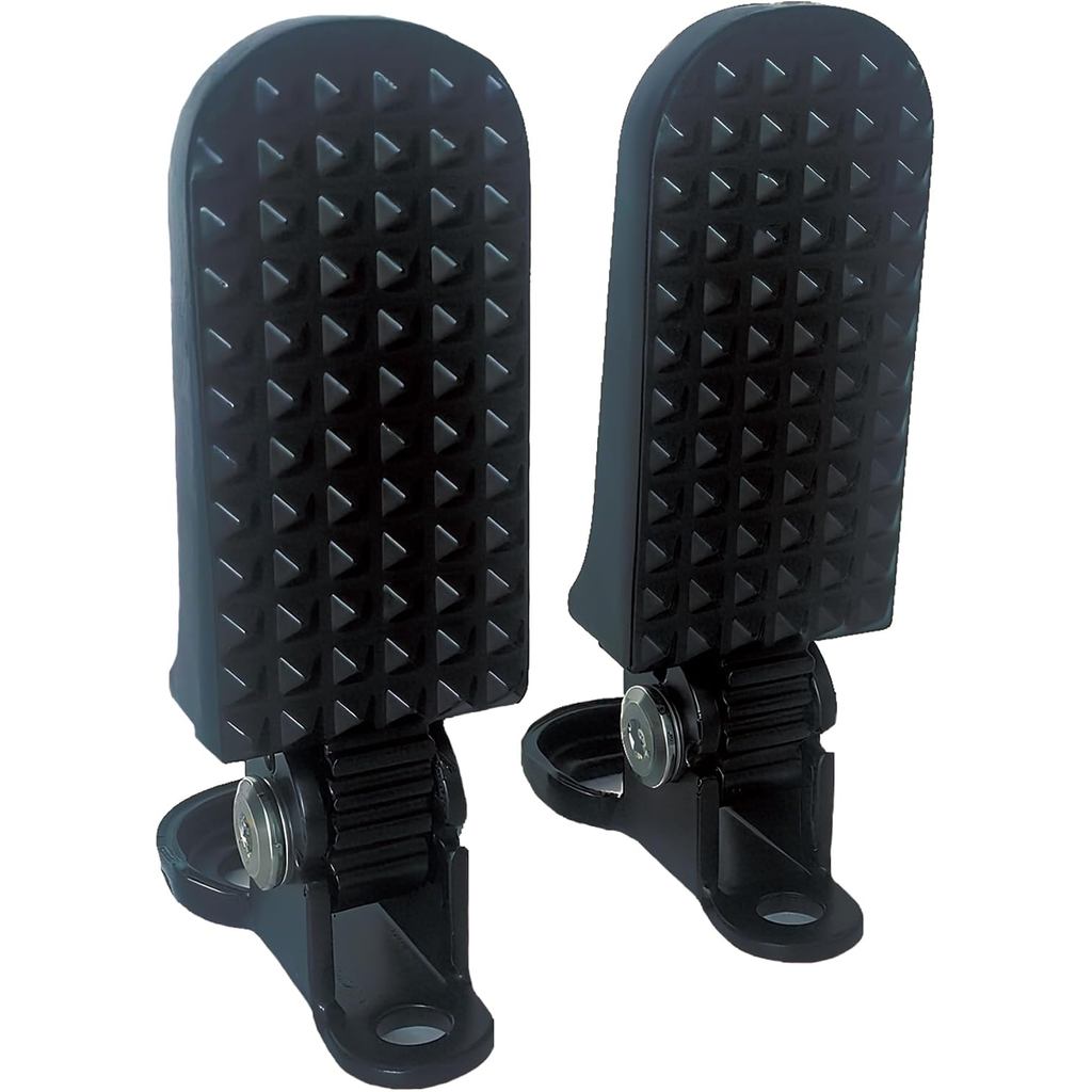 2 Peças de Pedais Dobráveis para Bicicleta – Pedais Traseiros com Furo Redondo para Bicicleta Elétrica, Bicicleta de Mon