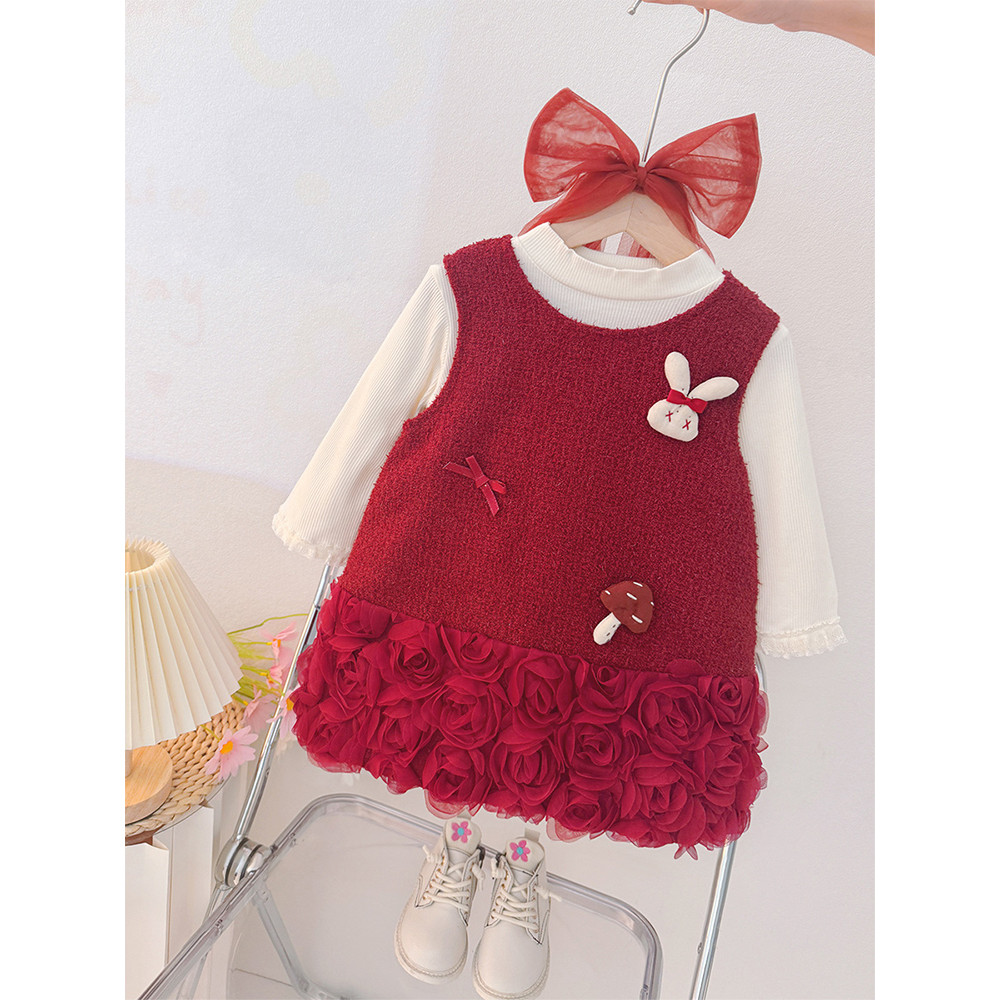 Meninas outono ternos 2026 novo estilo moda crianças roupas meninas saias do bebê primavera outono meninas bebê início d
