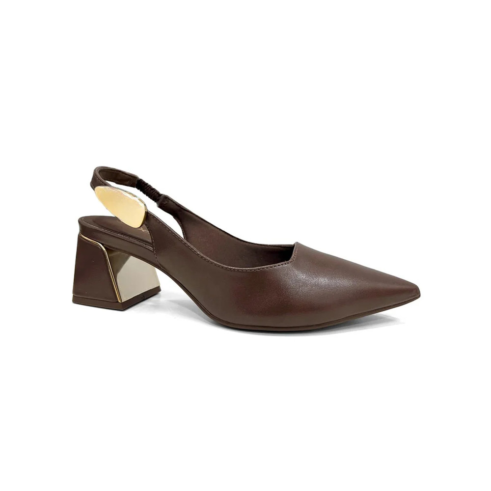 Sapato Feminino Bebece Slingback Salto Grosso T3862-615