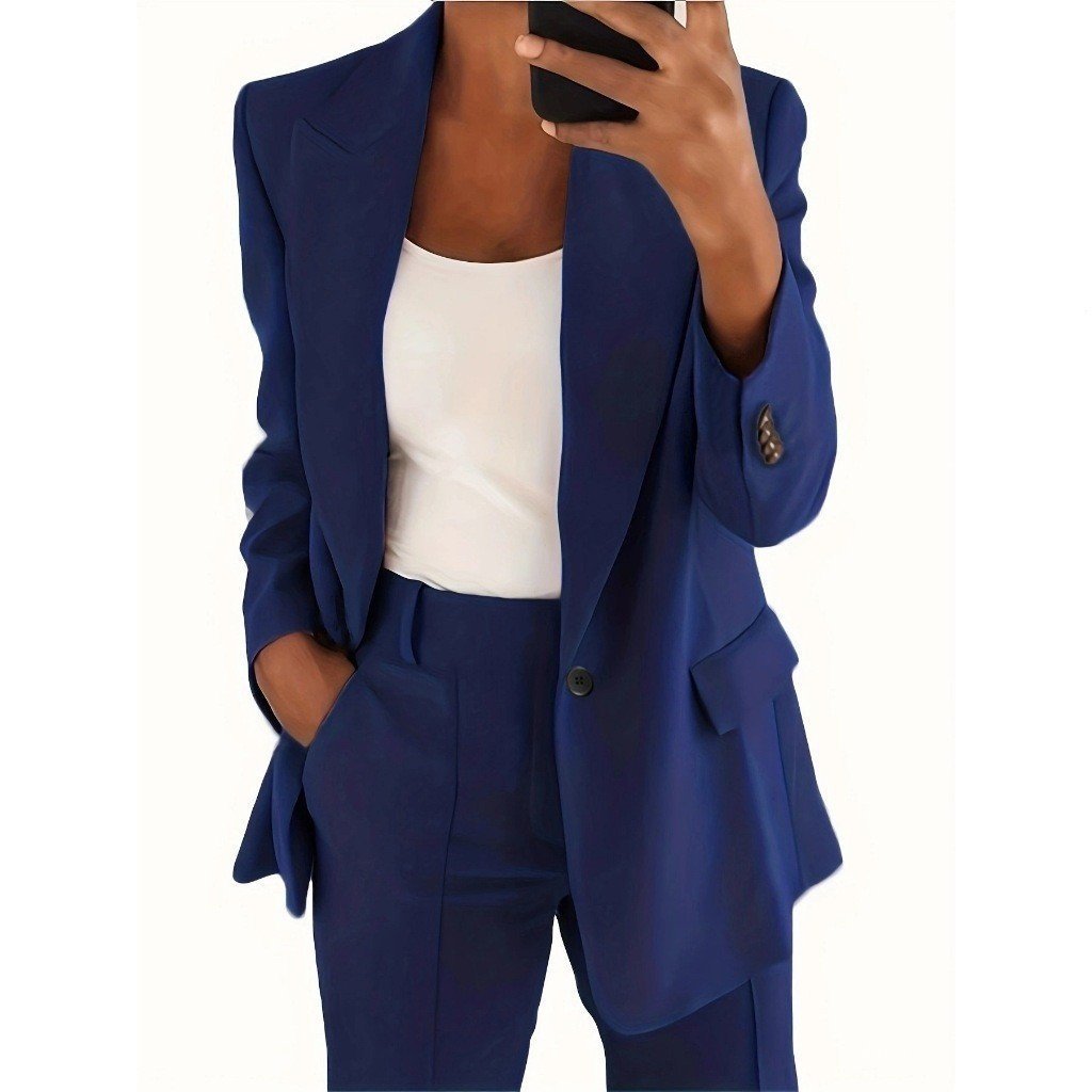 Conjuntos e Blazers Femininos e Calças de Manga Longa, Blazer Feminino Plus Size WHFI