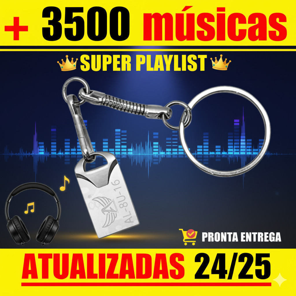 Usb 8gb Atualizado Com Musicas - - ENVIO 24 HRS - TESTADO ANTES DO ENVIO