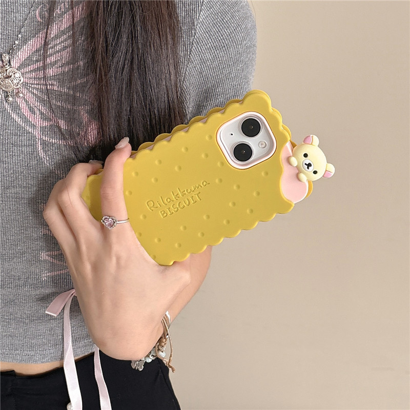 Mão adequada para 12 biscoitos sanduíches iphone14 desenho animado Anti-16 urso gota 15promax Apple 13 chassi 11