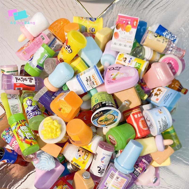 Abongbanghn 5 Peças Casa De Bonecas Em Miniatura Fofa Supermercado Comida Snas Mini Bolo Bebida Para Boneca Acessórios D