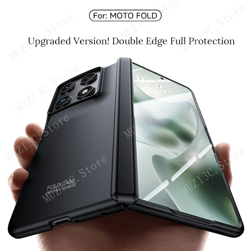 Para Motorola Razr Fold 5G Caso Com Vidro Temperado Embutido Dupla Face Cobertur