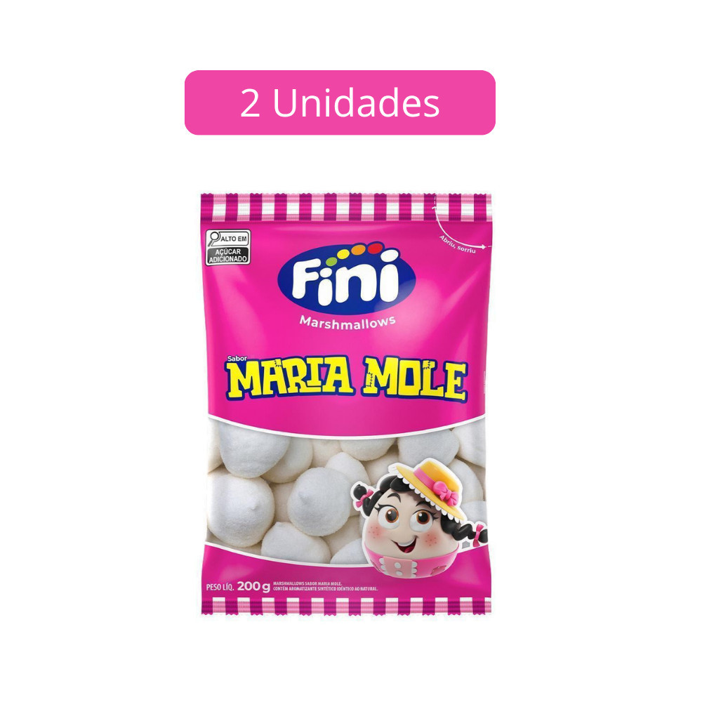 Kit de 2 Pacotes Marshmallow Maria Mole 200g Fini