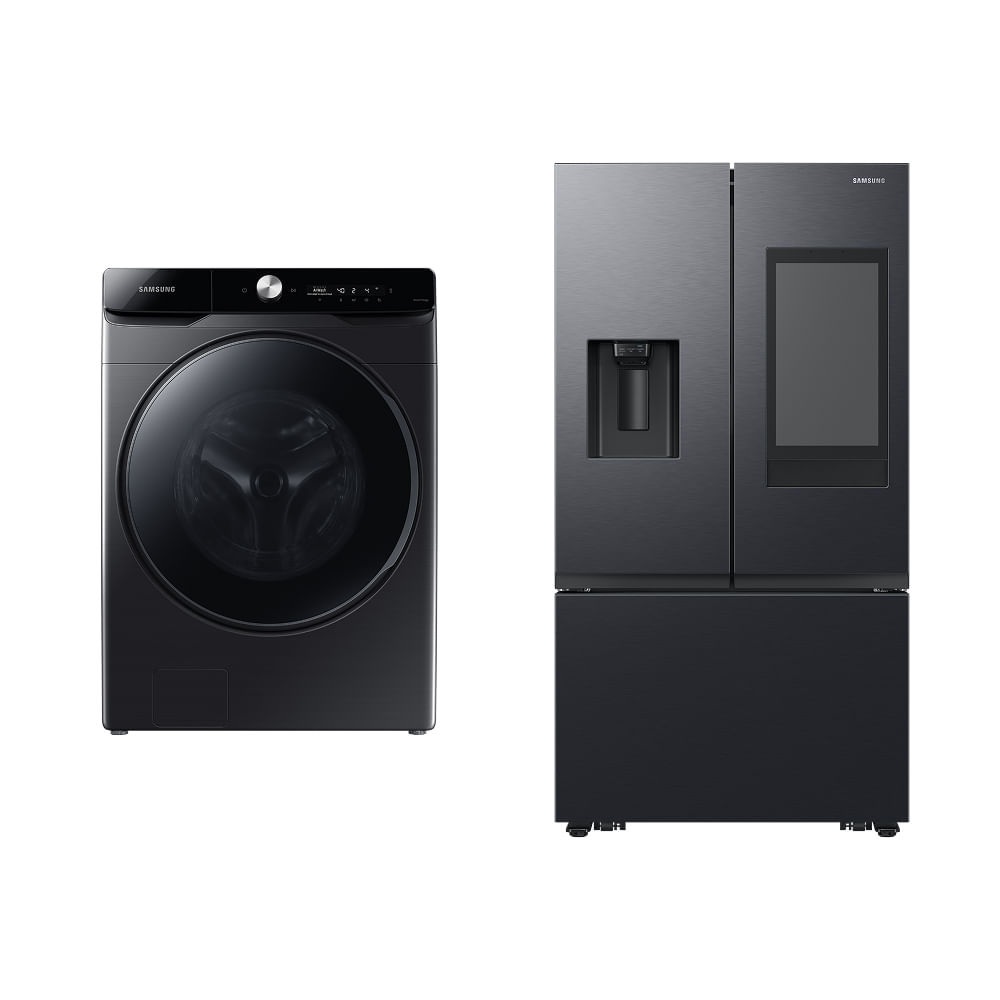 Lava e seca Samsung 18kgs WD18T 220 + Geladeira Samsung French Door RF27 220
