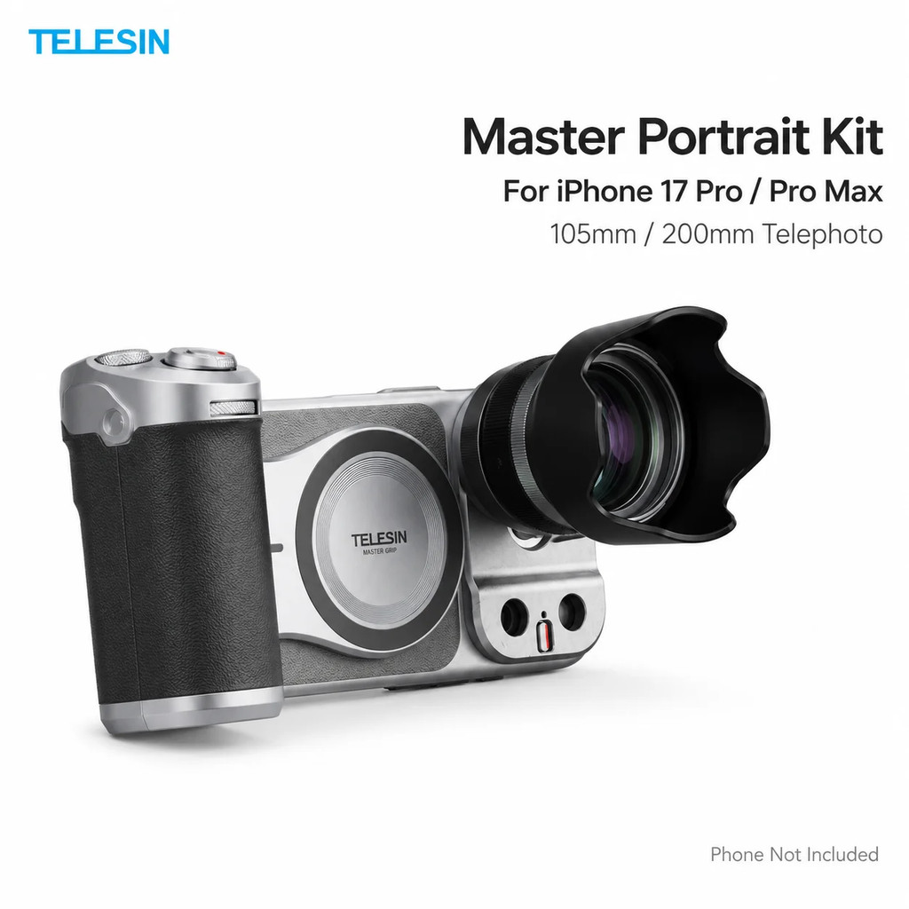 Kit De Fotografia De Retrato Mestre TELESIN Para IPhone 17 Pro Max 105mm 200mm L