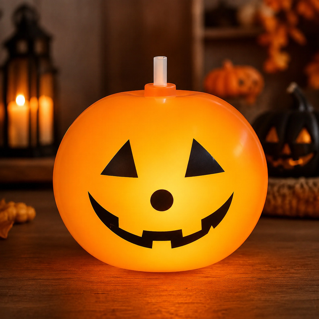 Kit 5 Balões Abobora Luz Led Decorativo Festa Halloween Eventos