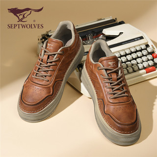 Sete lobos sapatos masculinos britânicos 2026 verão novo estilo masculino estilo de negócios sapatos casuais de couro de