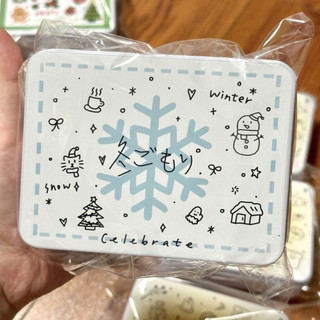 Graffiti floco de neve bonito caixa de lata adesivo cartão fotográfico de alto valor ins armazenamento de mesa estudante