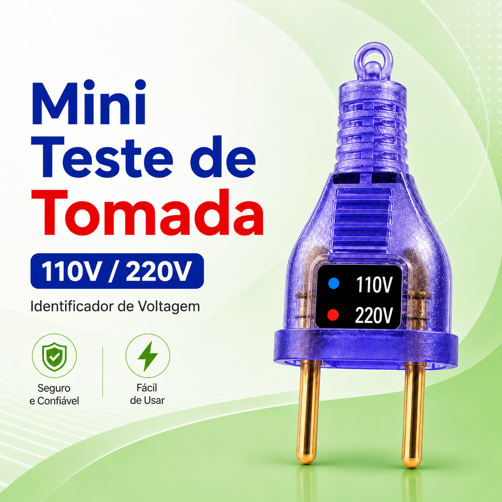 Chaveiro Teste Identificador Tensão Voltagem 110/220v Tomada