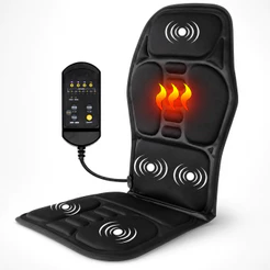 Assento Massageador de Lombar com Aquecimento Almofada Para Cadeira Encosto Massagem