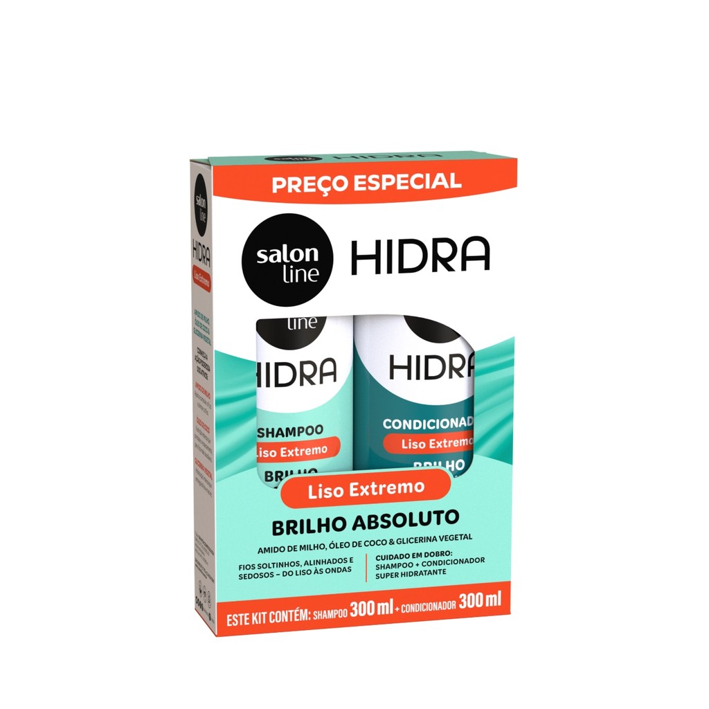 Kit Shampoo + Condicionador Hidra Amido de Milho Salon Line 300ml