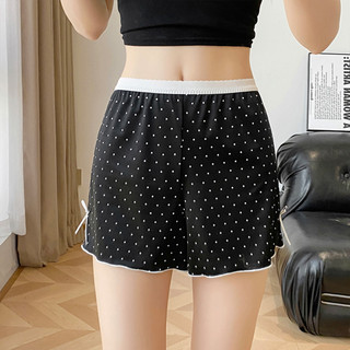 Verão fino bolinhas calças de segurança de seda gelo feminino Anti-exposição casa ao ar livre usar Shorts macio e confor