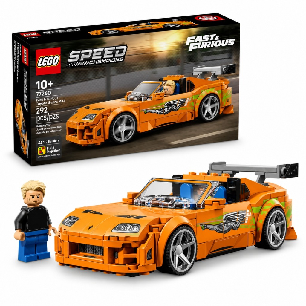 Lego Speed Champions Toyota Supra MK4 Fast & Furious 77260 com 292 Peças