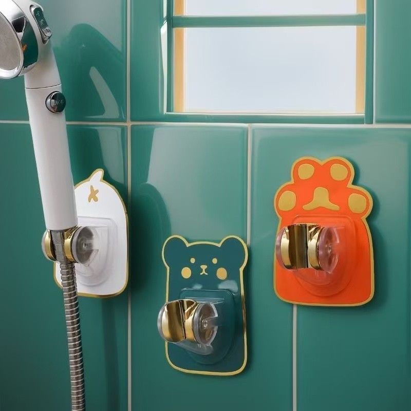 Suporte de chuveiro sem perfuração assento fixo Universal balançando cabeça ajustável chuveiro banheiro Sprinkler flor o