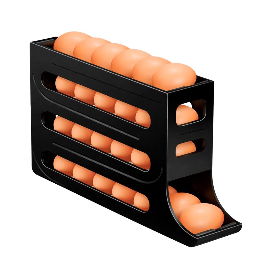 Organizador Porta Ovos Automático 30 Unidades Preto - Arqplast
