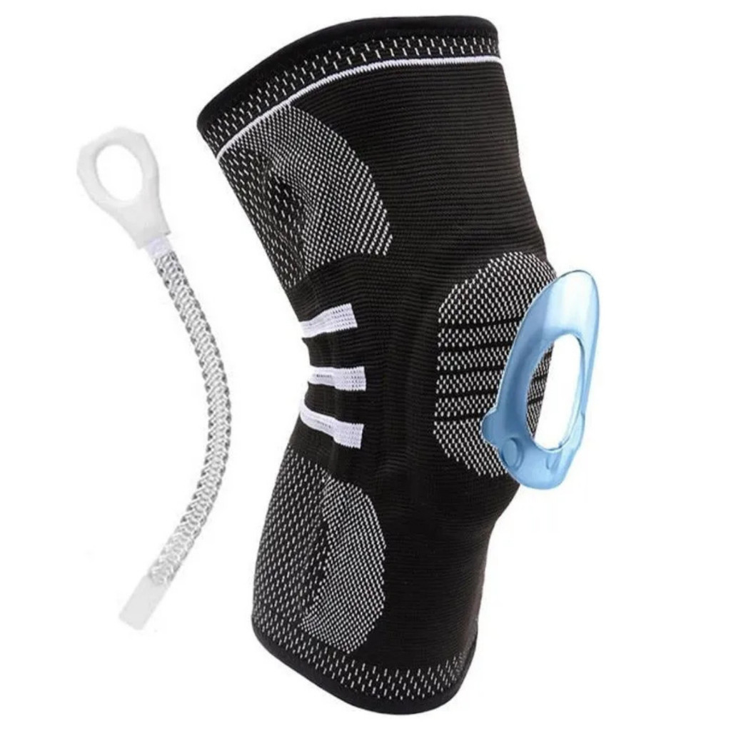 Joelheira Compressão Flexivel 3D Ortopedica Esportiva Haste Flexivel 3D e Anel Treino Alívio Dor Joelho original-APROX