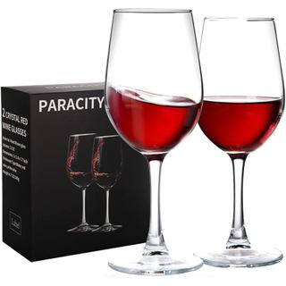 Copos de Vinho PARACITY, Presente de Natal, Vidro Transparente, Copos de Vinho de Haste Longa, Adequados para Vinho Tint