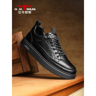 Bulls Family Sapatos Masculinos Outono Preto Britânico Negócios Casuais Sapatos De Couro Masculino Slip-On De Sola Gross