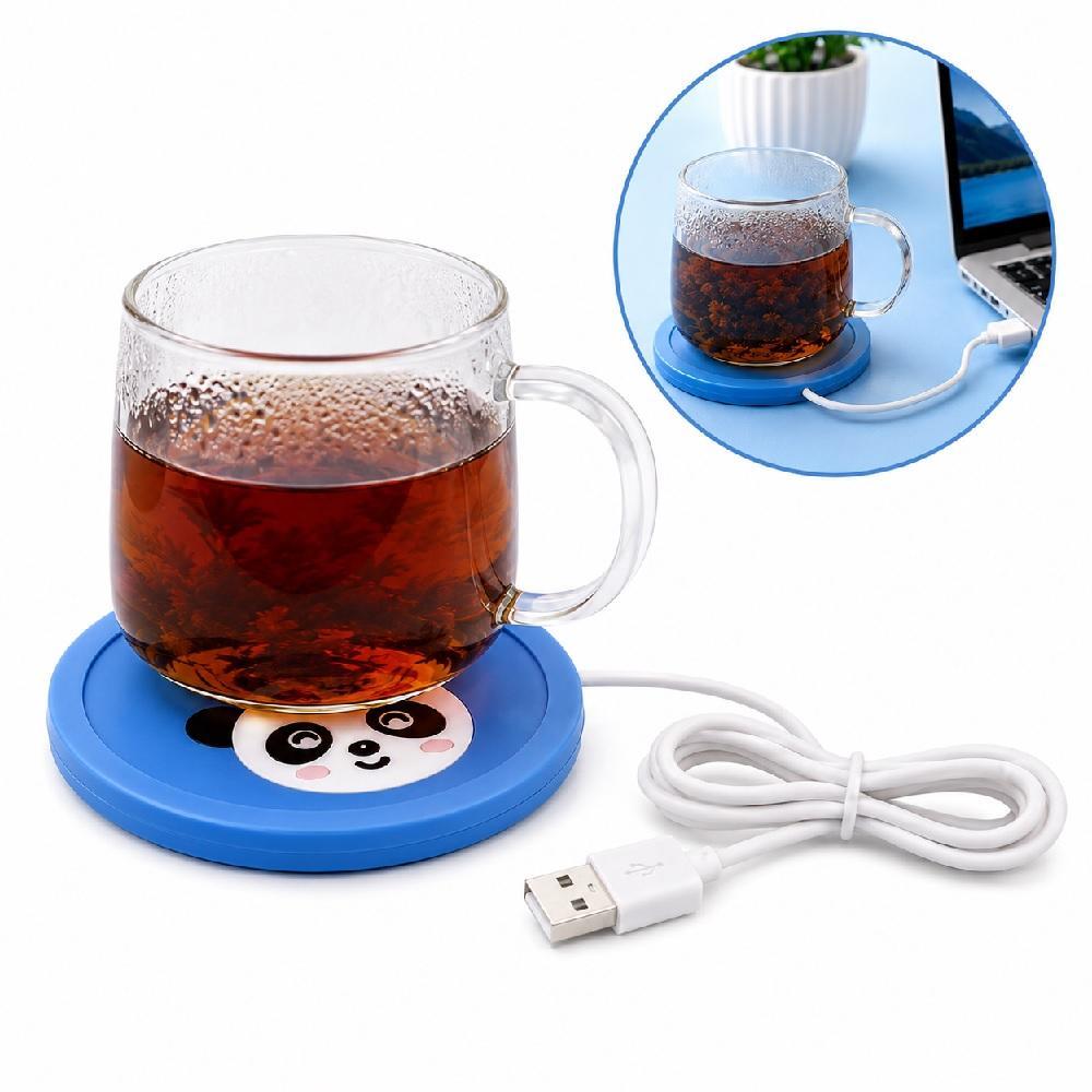 Aquecedor USB Porta Copos Térmico Para Caneca E Xícara Em Silicone 12W Base Aquecedora Café Chá Mesa E Home Office