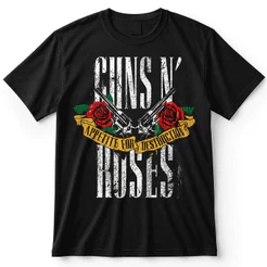 Camisa Guns N Roses Appetite For Destruction Rock & Roll Blusa Camiseta de Rock 100% Algodão Envio Imediato
