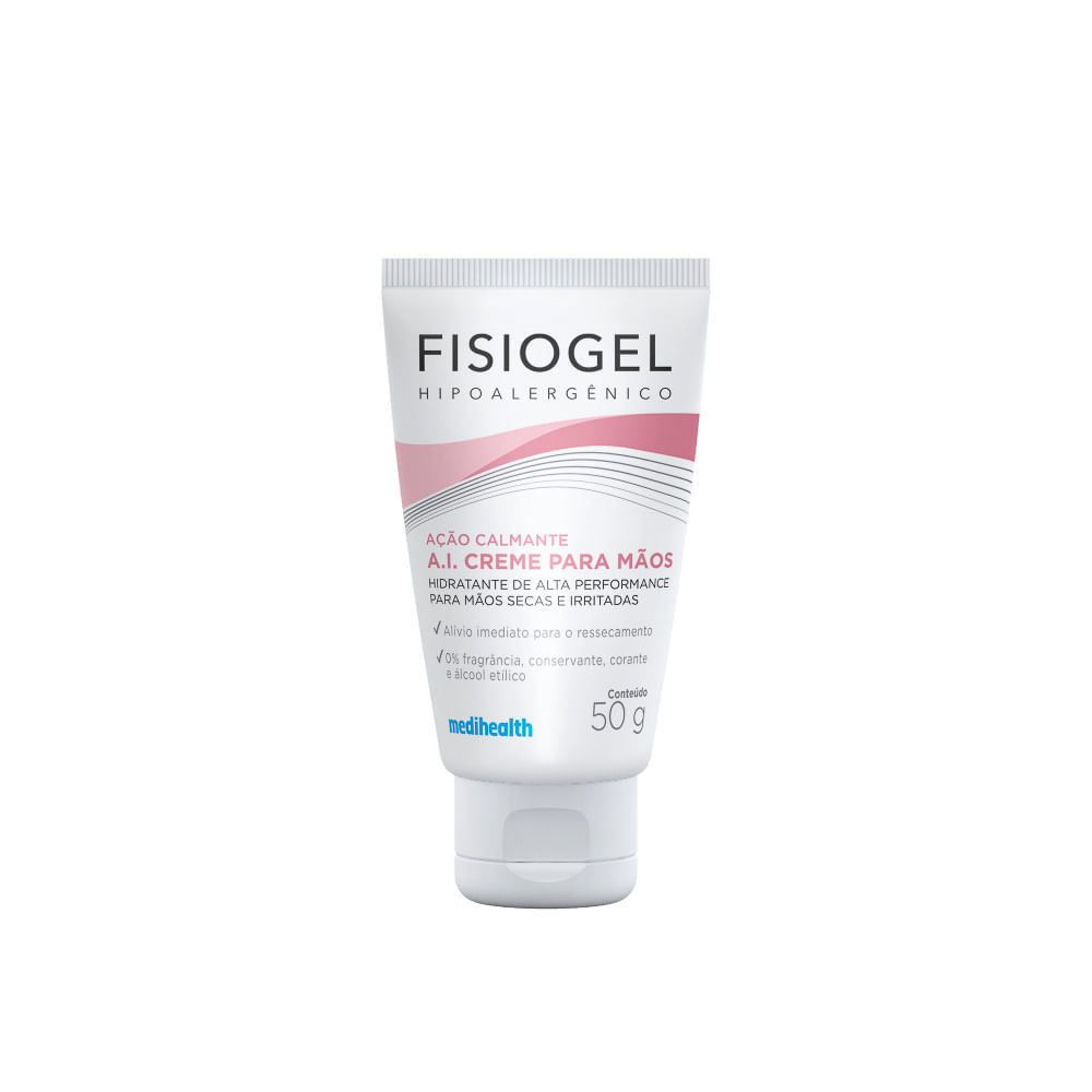 Creme para as Mãos Hidratante Fisiogel AI Sem Perfume 50g