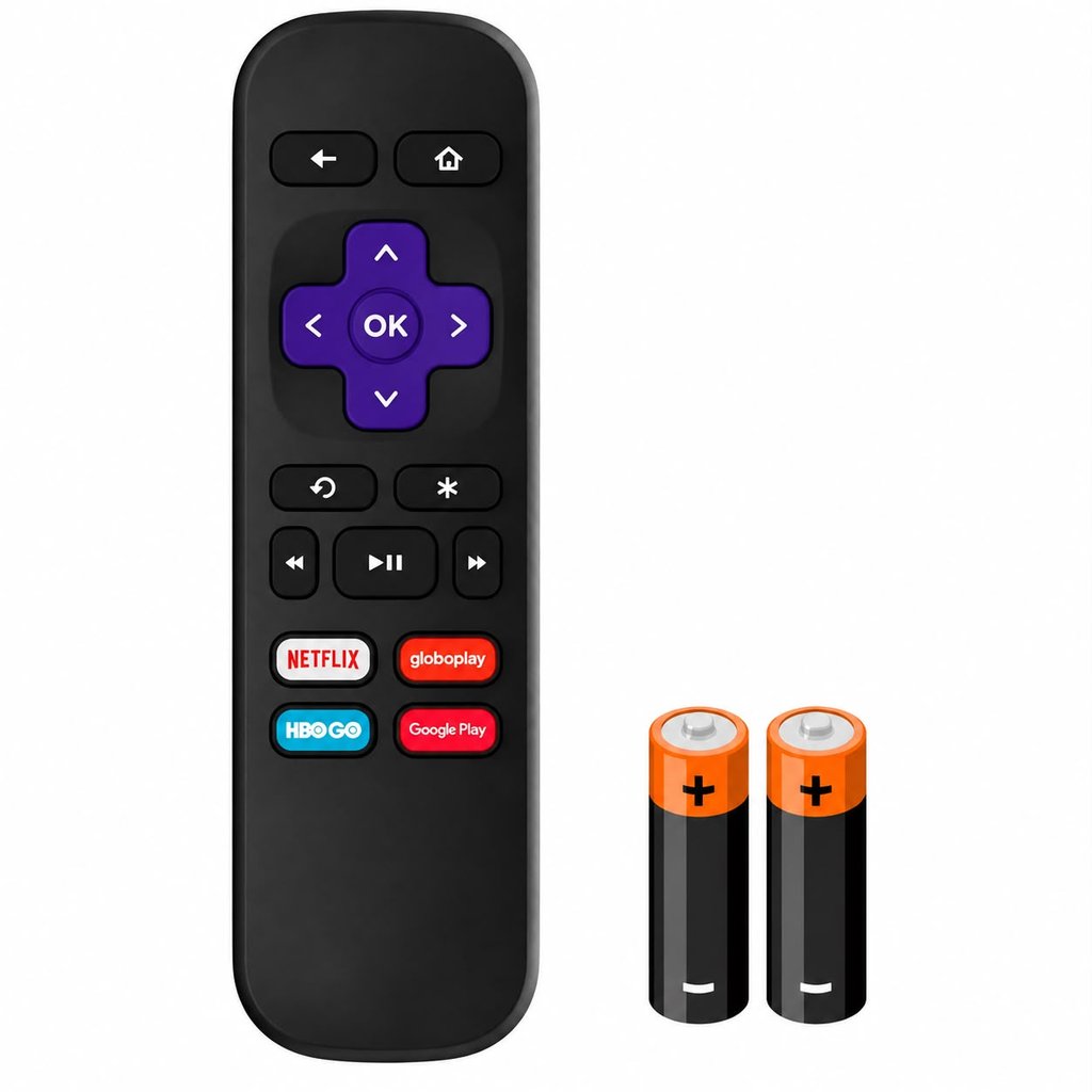 Controle Remoto Compatível Com Roku Express Infravermelho (Preto)