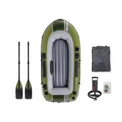 Bote Inflável Intex Explorer Pro 200 Resistente Para 2 Pessoas 240kg Pvc Reforçado Completo Para Diversão Verde-musgo