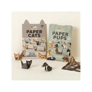 Criativo diy produto Semi-acabado geométrico origami gato e cão crianças artesanal dobrável Animal origami 50 folhas mai