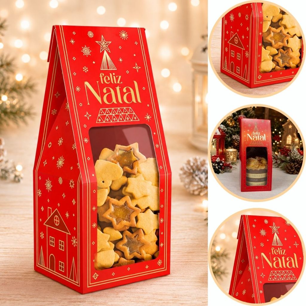 10~20 SACO LEMBRANCINHA C/ VISOR P 8X7X19 BRILHOS DE NATAL 6223 ( NATAL IDEIA 2026 )