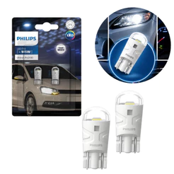 PAR DE LÂMPADAS PHILIPS ULTINON PINGO T10 LED W5W PRO3100 6.500K PORTA LUVAS LUZ PAINEL
