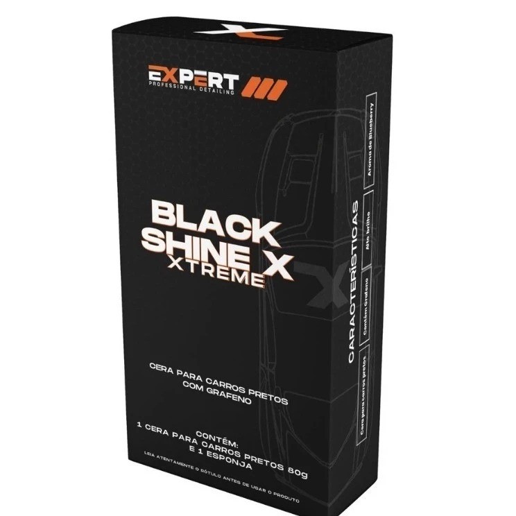 Cera Automotiva Para Carros Pretos 80g Com Grafeno Black Shine Xtreme Expert