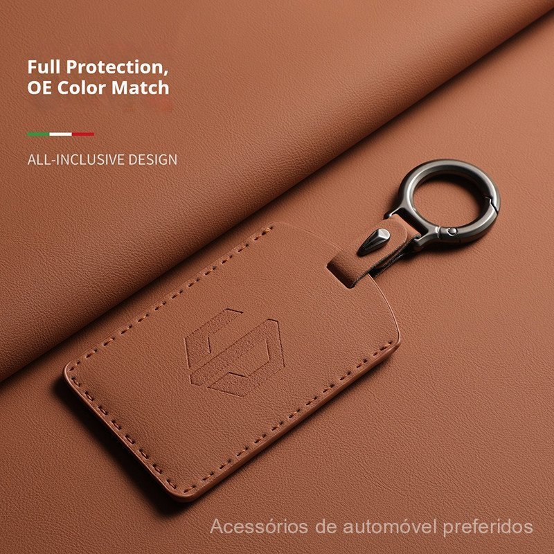Capa protetora de chave automotiva NFC em couro macio, modelo 2026, para Leapmotor C10 C11 C16, kit de chaveiro sem chav
