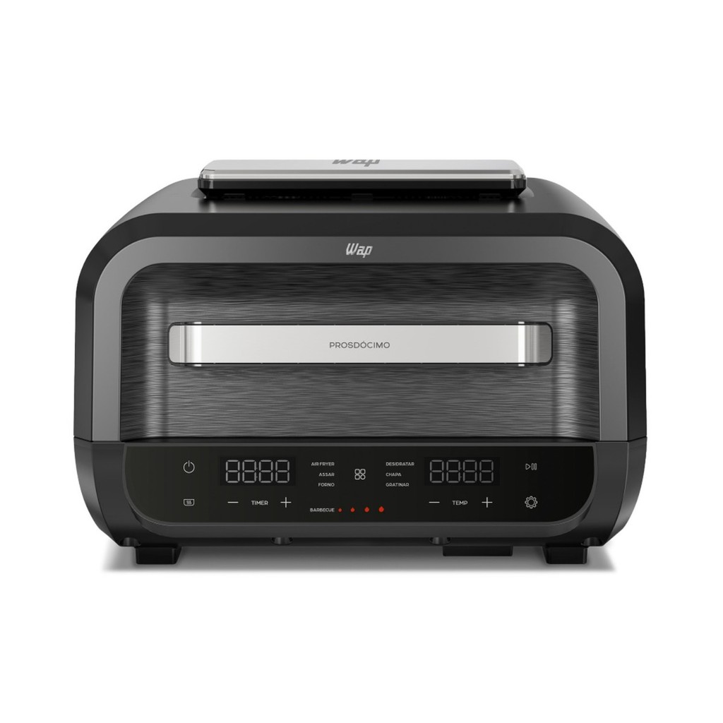 Airfryer Wap Barbecue Flame Digital Prosdócimo 10l com Duplo Aquecimento e 8 Funções Pré-programadas