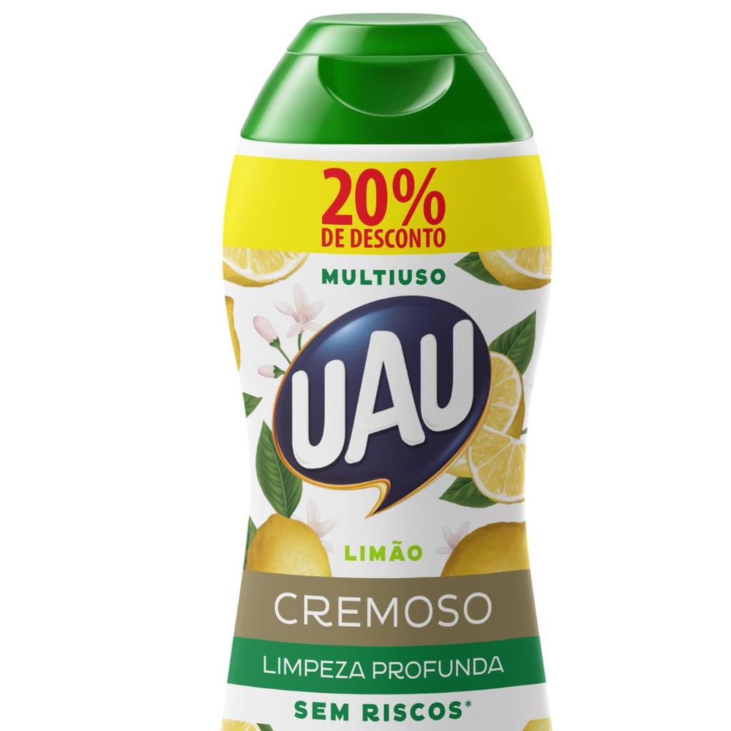 Multiuso UAU Cremoso Limão 400ML Embalagem PROMO20% — imagem 2 de 2