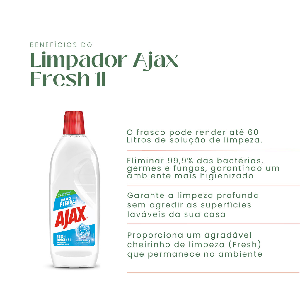 Limpador Ajax Fresh 1l · foto 2