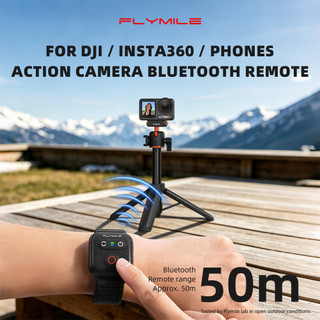 Controlo remoto rotativo para câmaras DJI / Insta360 / de telemóvel. Acessórios de controlo remoto para bastões de selfi