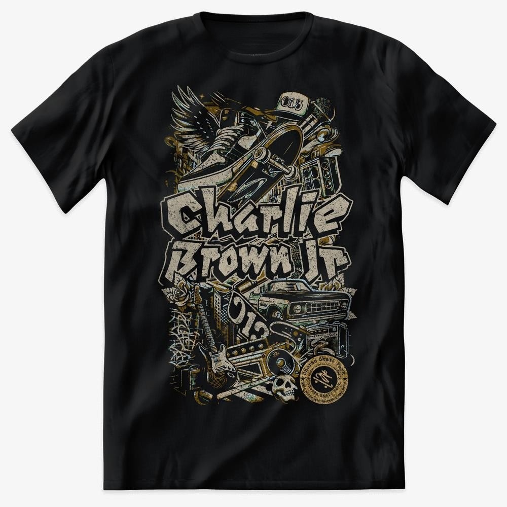 [Camiseta Premium em Algodão Puro]GXG Camiseta Charlie Brown Jr - Para Sempre Charlie Brown Jr