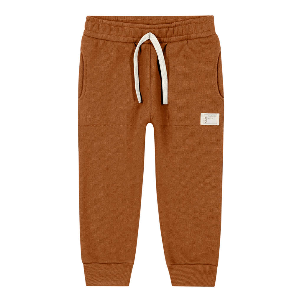 Calça Infantil Menino Moletom Piquê Colorittá Marrom