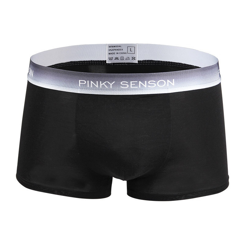 Cuecas boxer masculinas em modal, leves e respiráveis, de cor lisa, para uso diário.