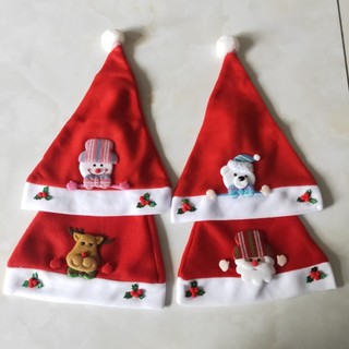 ❤❤ Chapéu de natal luminoso dos desenhos animados, chapéu de natal dos desenhos animados, chapéu de natal não tecido, ch
