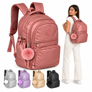 Mochila Y&K Feminina Grande Metalizado Reforçada Impermeável